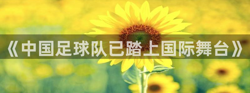 世界杯官网：《中国足球队已踏上国际舞台》